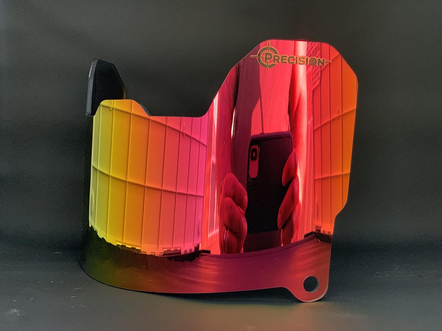 Precision Revo Red Football Helmet Visor/Eye-Shield // Fits Kids, Youth & Adult Helmets // Eye Protection for Helmet and Facemask // Dark Tinted Visor