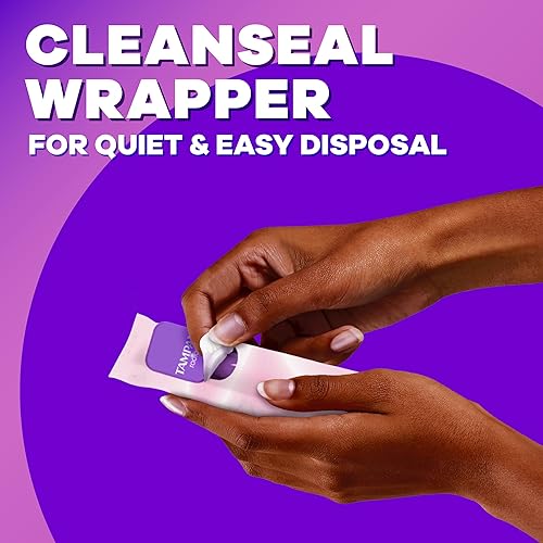 Miniatura 5 de Tampax Tampones radiantes de absorción de luz con aplicador de plástico sin BPA y trenza LeakGuard, sin perfume, 28 unidades x 3 paquetes (84