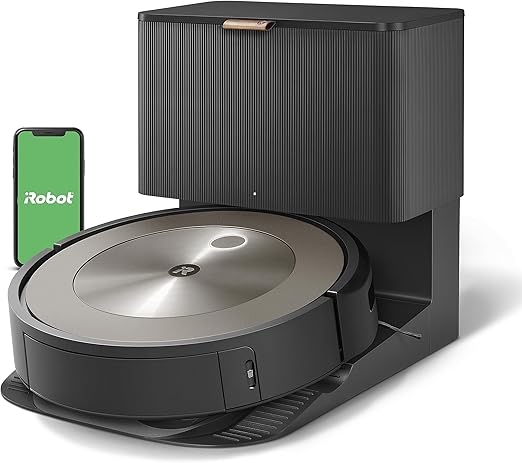 iRobot Roomba j9+ Self-Emptying Robot Vacuum – Powerful Suction, Identifies and Avoids Obstacles Like pet Waste, Self-Empties for 60 Days, Best for Homes with Pets, Smart Mapping, Works with Alexa