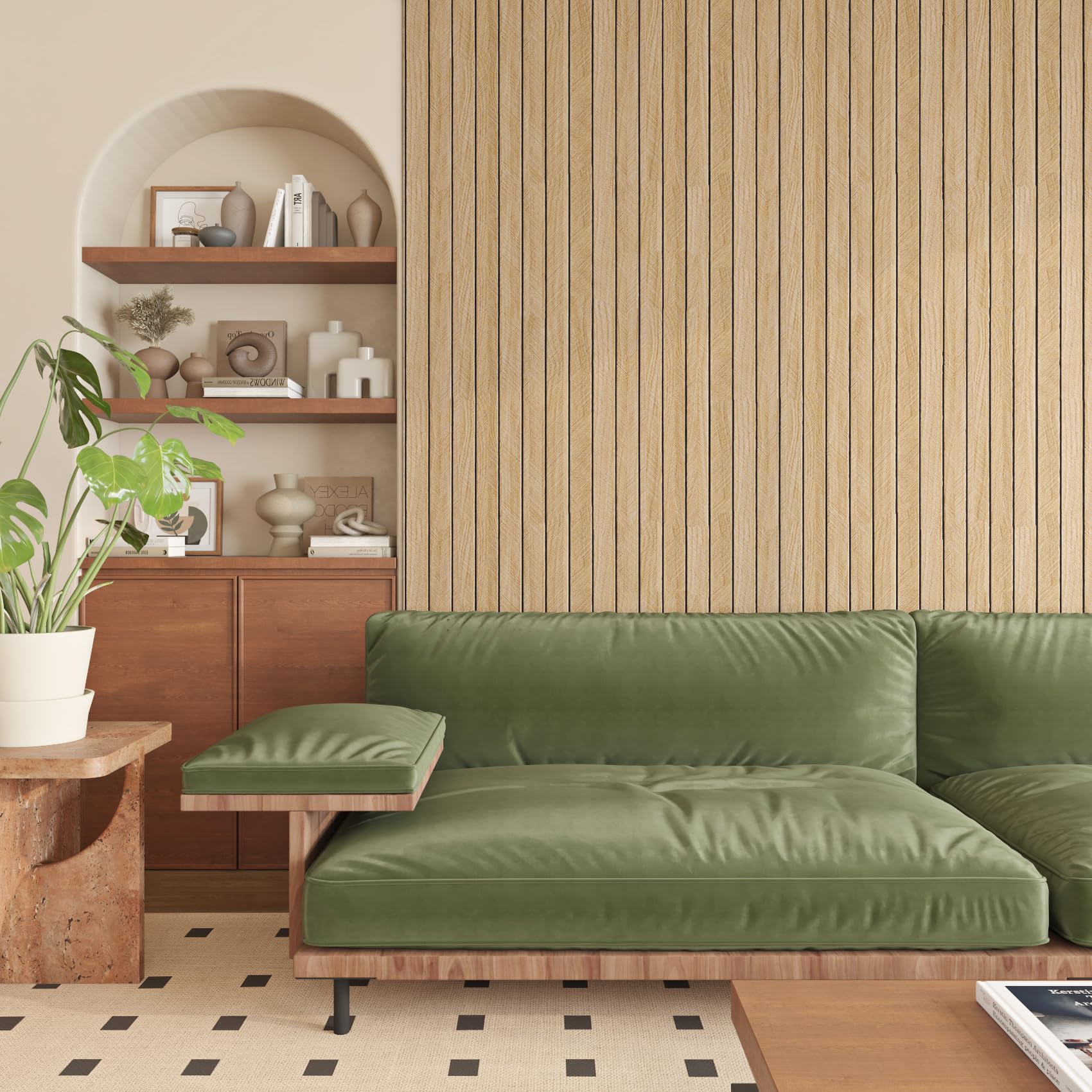 Livelynine Panneau Mural Decoratif Adhesif Bois Marron 3D 90CMx5M Panneau Mural Bois Décoratif Intérieur Panneaux Muraux 3D Adhesif Salon Chambre Papier Peint Adhésif Mur TV Entrée Bureau Revetement