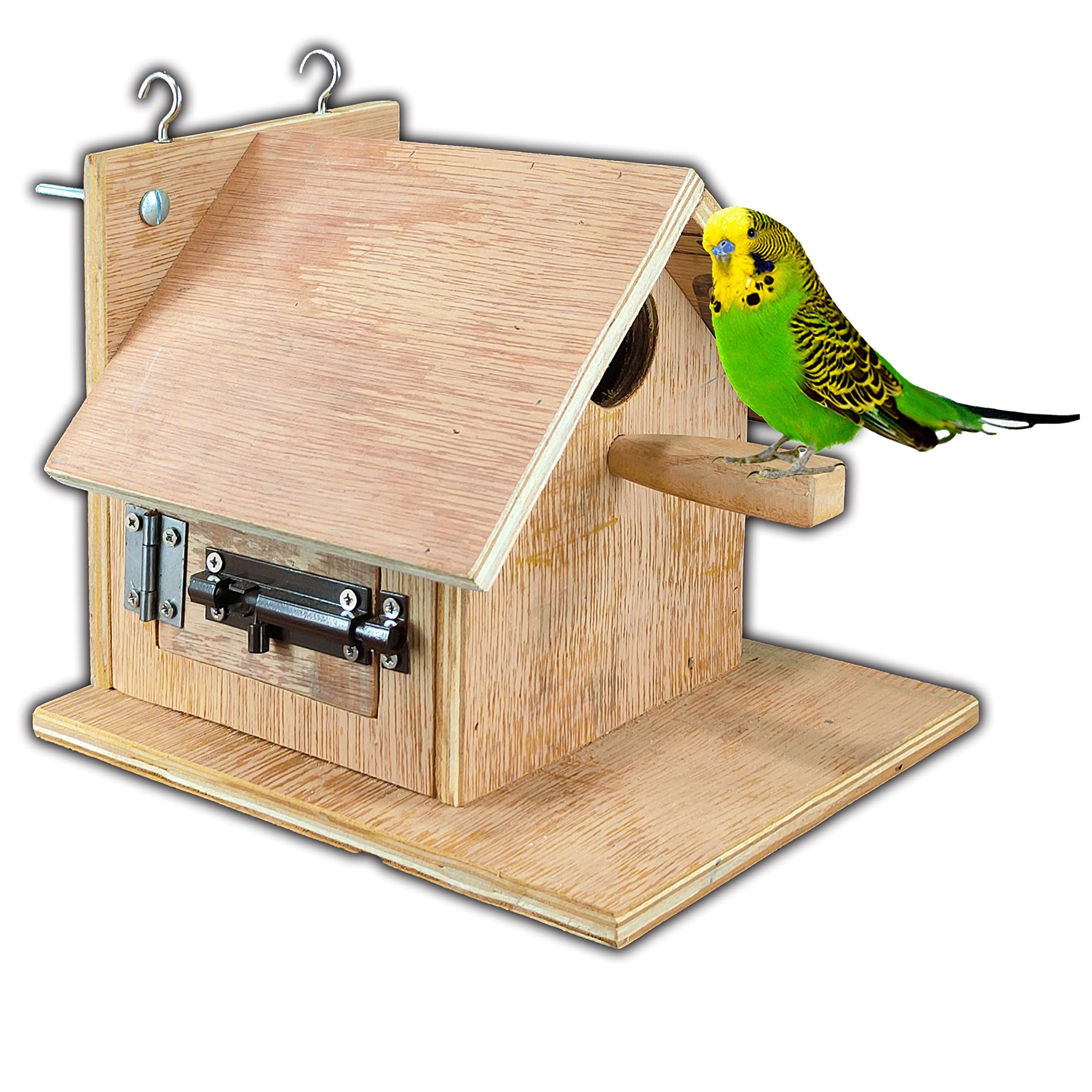 Crib factory Strong Breeding Home Box for African Love Birds and Budgies | HIGH-QALITY Plywood breeding Boxes