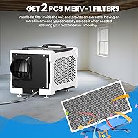 Vista 3 de Deshumidificador de espacio de arrastre CADPXS, deshumidificador de grado comercial de 145 pintas con manguera de drenaje para espacios de arrastre