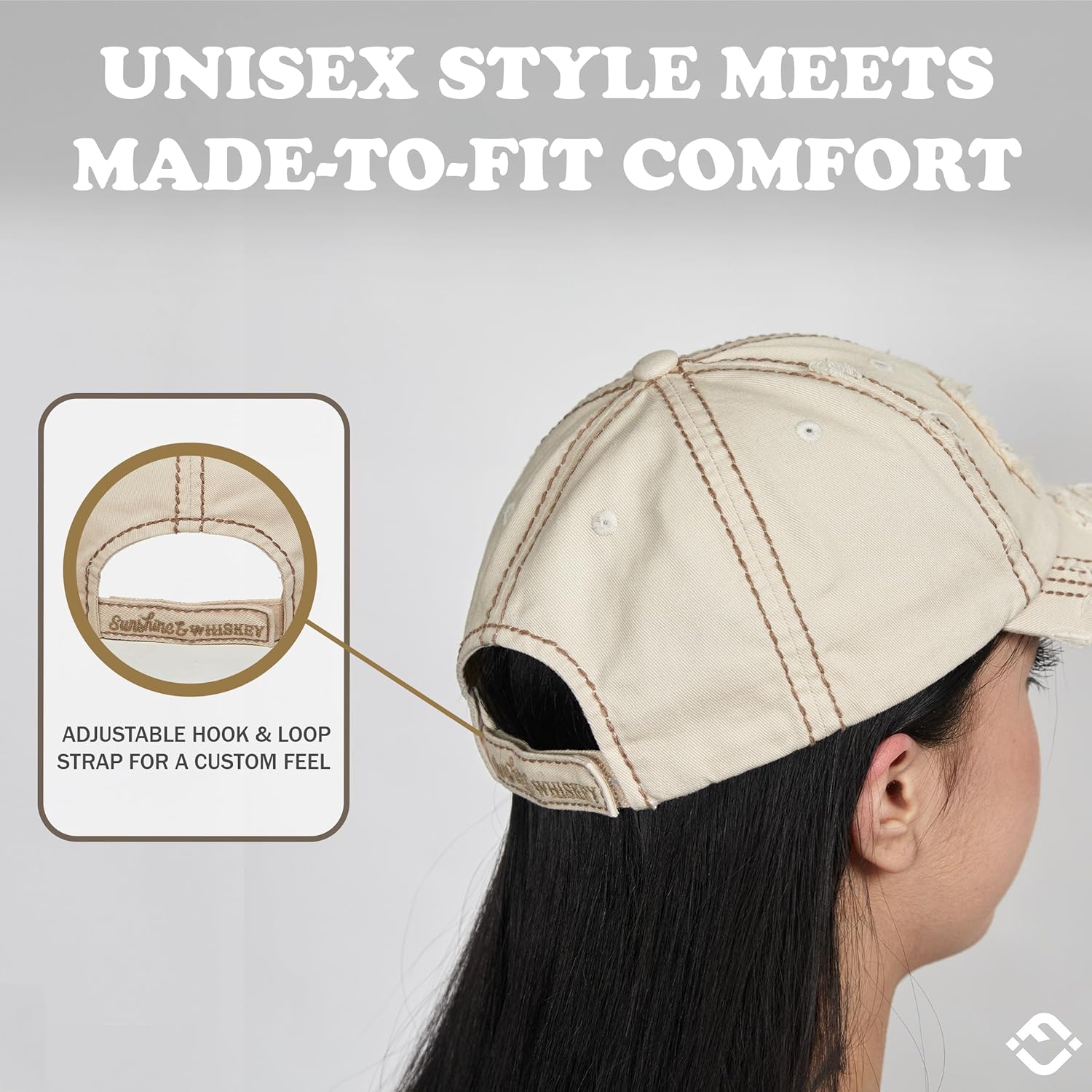 Funky Junque Distressed Vintage Baseball Cap - Embroidered Patch Women's Hat - Holiday, Lifestyle & Patriotic Designs - Image 3