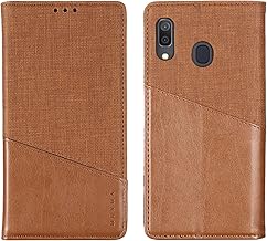 Case for Samsung Galaxy A20/A30, Samsung A20/A30 Case, Wallet Case Protective PU Leather Shockproof Flip Case [Magnetic] with Card Slots for Samsung A20/A30 (Brown)