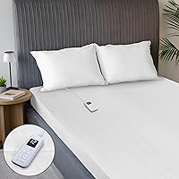 Sunbeam Restful Quilted Heated Mattress Pad Full 75x54" - 12 Heat Settings, 12-Hr Auto-Off, Machine Washable, Deep Pocket Fit