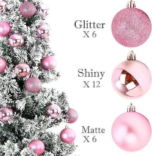 Miniatura 3 de Emopeak - Juego de 24 bolas ornamentales para árbol de navidad, inastillables, para decoración de árbol de navidad y más