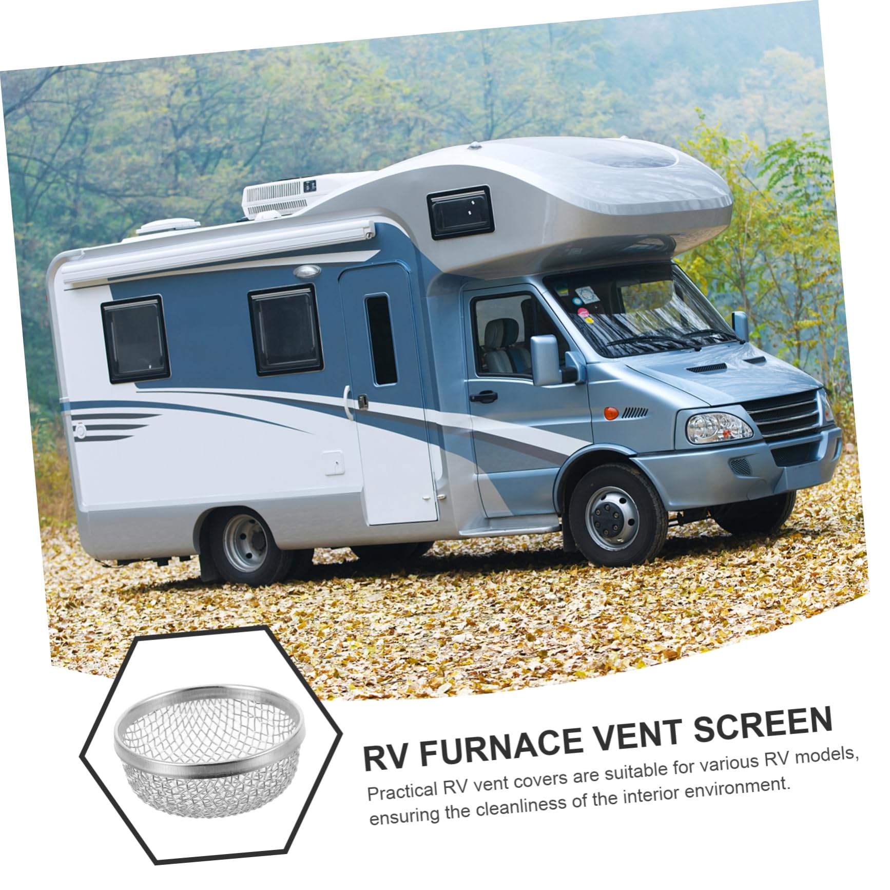 Gatuida 10piezas Rejilla De Ventilación para Calentador De RV Pantallas Inoxidable para Protección De Camper De Instalación y Resortes