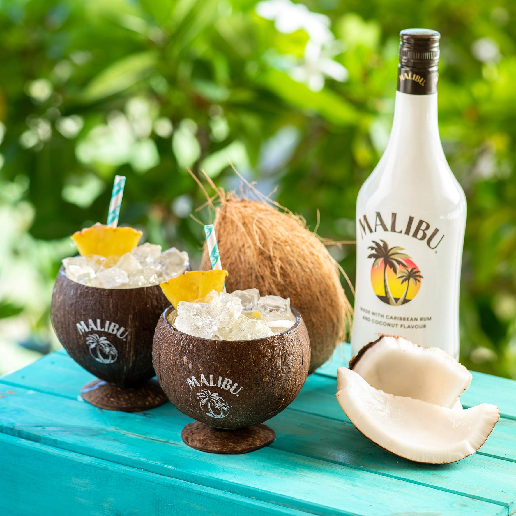Malibu Kokosnusslikör 6er Set 0,7L (21% Vol) Caribbean Rum Coconut Liqueur- [Enthält Sulfite]