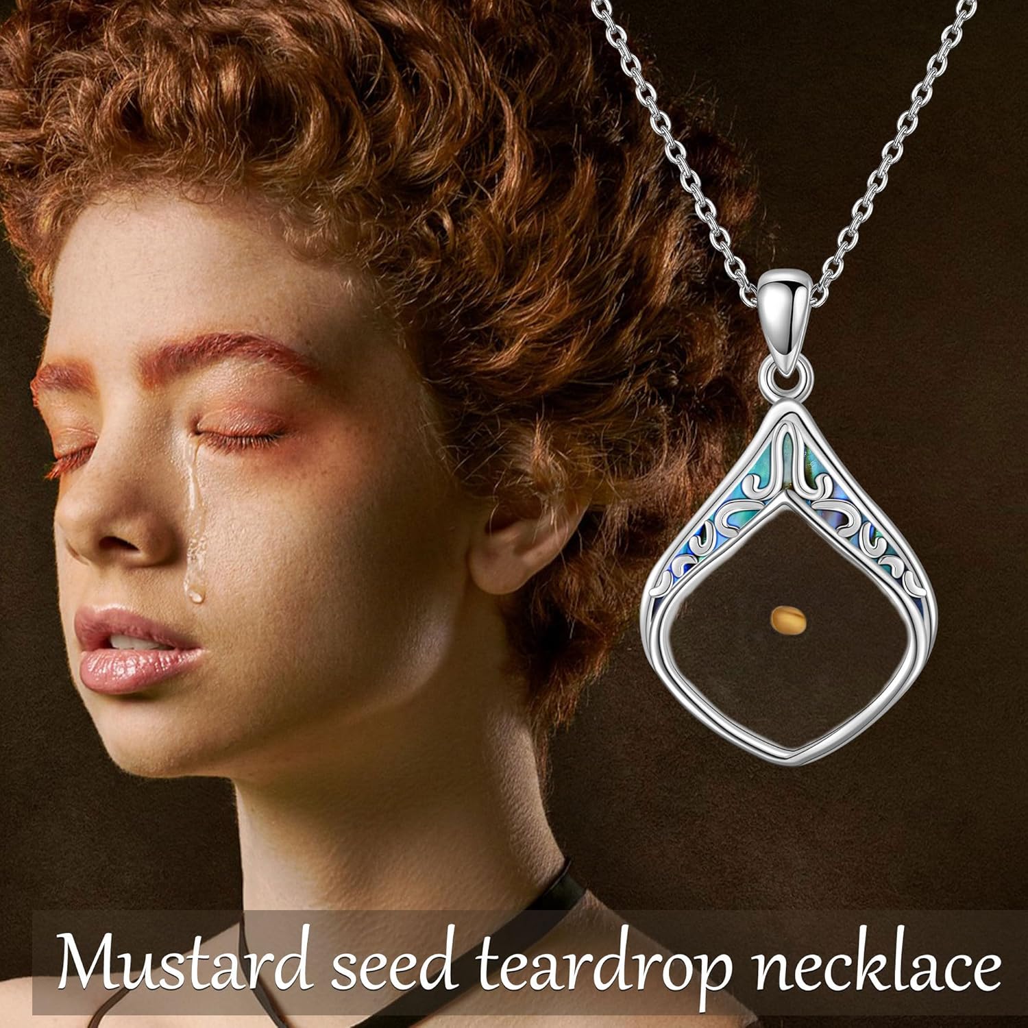 URONE Mustard Seed Necklace Sterling Silver Mustard Seed Faith Pendant Necklace Christian Mother's Day Jewelry Gifts for Women - Image 6