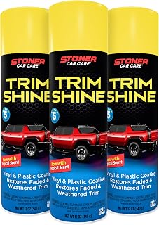 Stoner Car Care 91034-3PK Trim Shine – Black Trim and Plastic Restorer for Cars – Vinyl and Plastic Trim Protectant Coating for Interior and Exterior Use – Fast-Drying No Sling – 12 oz (Pack of 3)