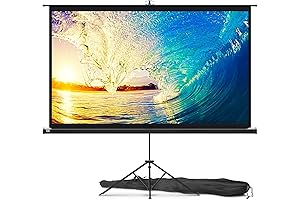 84 inch Indoor and Outdoor Projector Screen with Stand for Movie or Office Presentaions