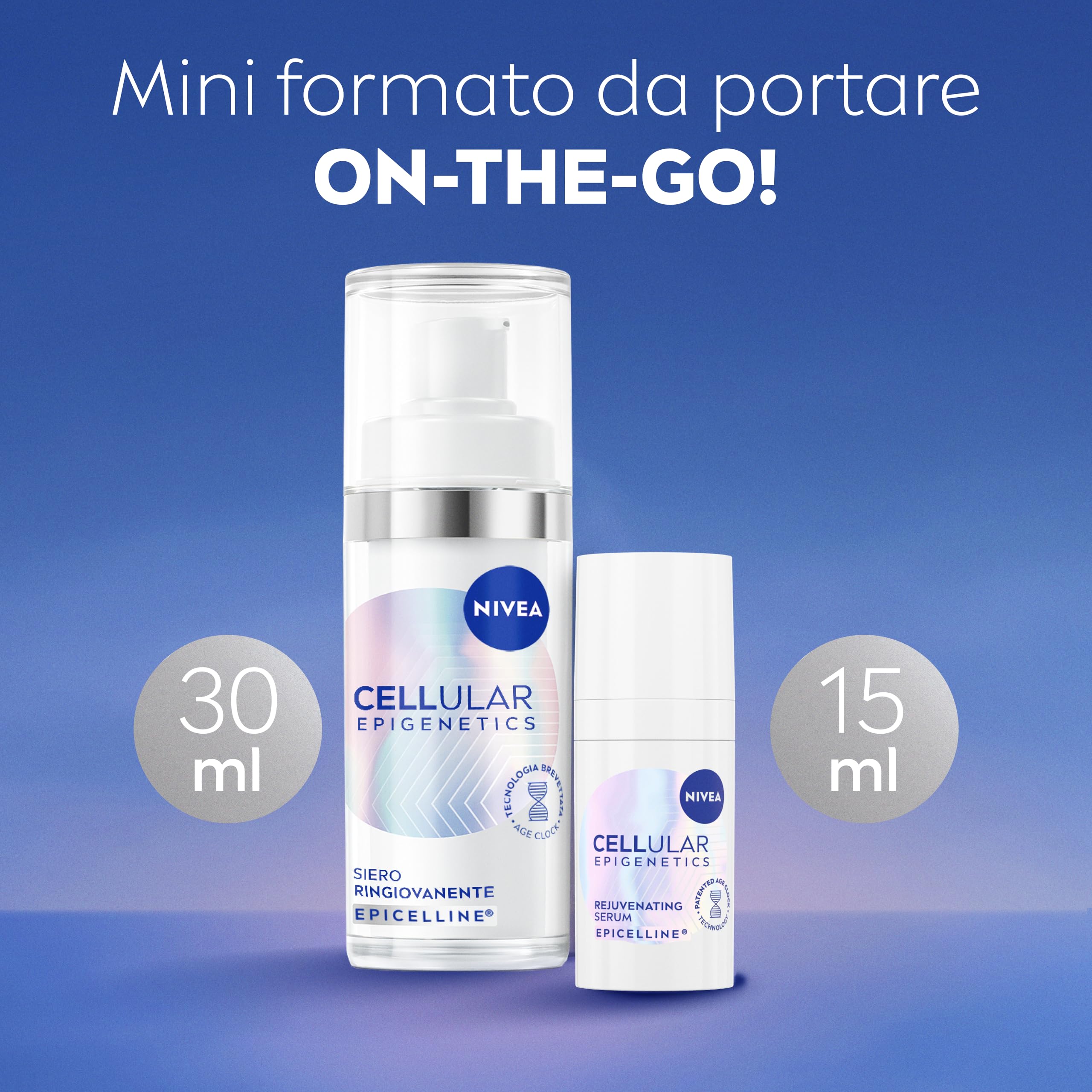 NIVEA Cellular Epigenetics Siero Ringiovanente 30 ml, Siero viso antirughe che riduce i segni dell'età in 2 settimane, Face serum con Acido Ialuronico ed Epicelline, Skincare per tutti i tipi di pelle