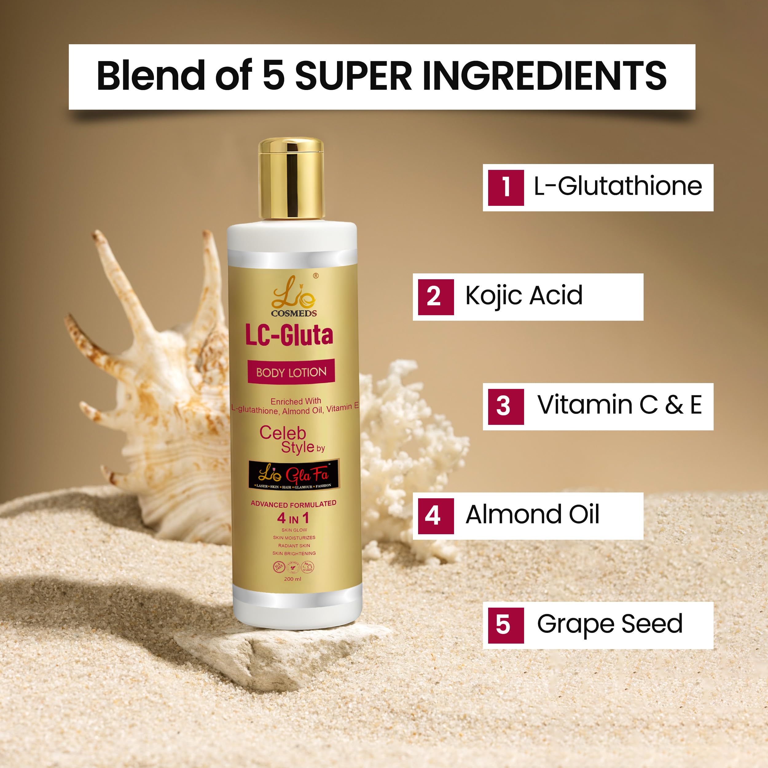 kebaikan lotion l-glutathione Lio Cosmeds-Body Lotion, LC Gluta Glutathione Body for Skin Brightening, Glowing Skin, Moisturizes Skin & Radiant Skin contains Glutathione, Almond Oil & Kojic Acid (200 ml): Buy Online at Best Price Newly launched! ✨ Watsons Skinified