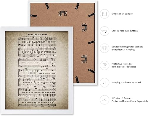 Miniatura 92 de Poster Master Póster vintage con texto en inglés «How Great Thou Art», impresión de partituras de música retro, arte de pared de himnario, regalo