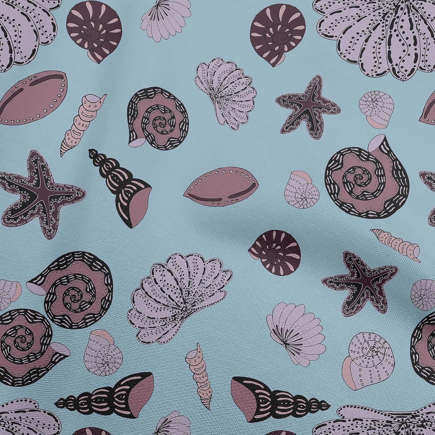 oneOone Cotton Flex Medium Purple Fabric Sea Sewing Craft Projects Fabric Prints by Yard 40 Inch Wide