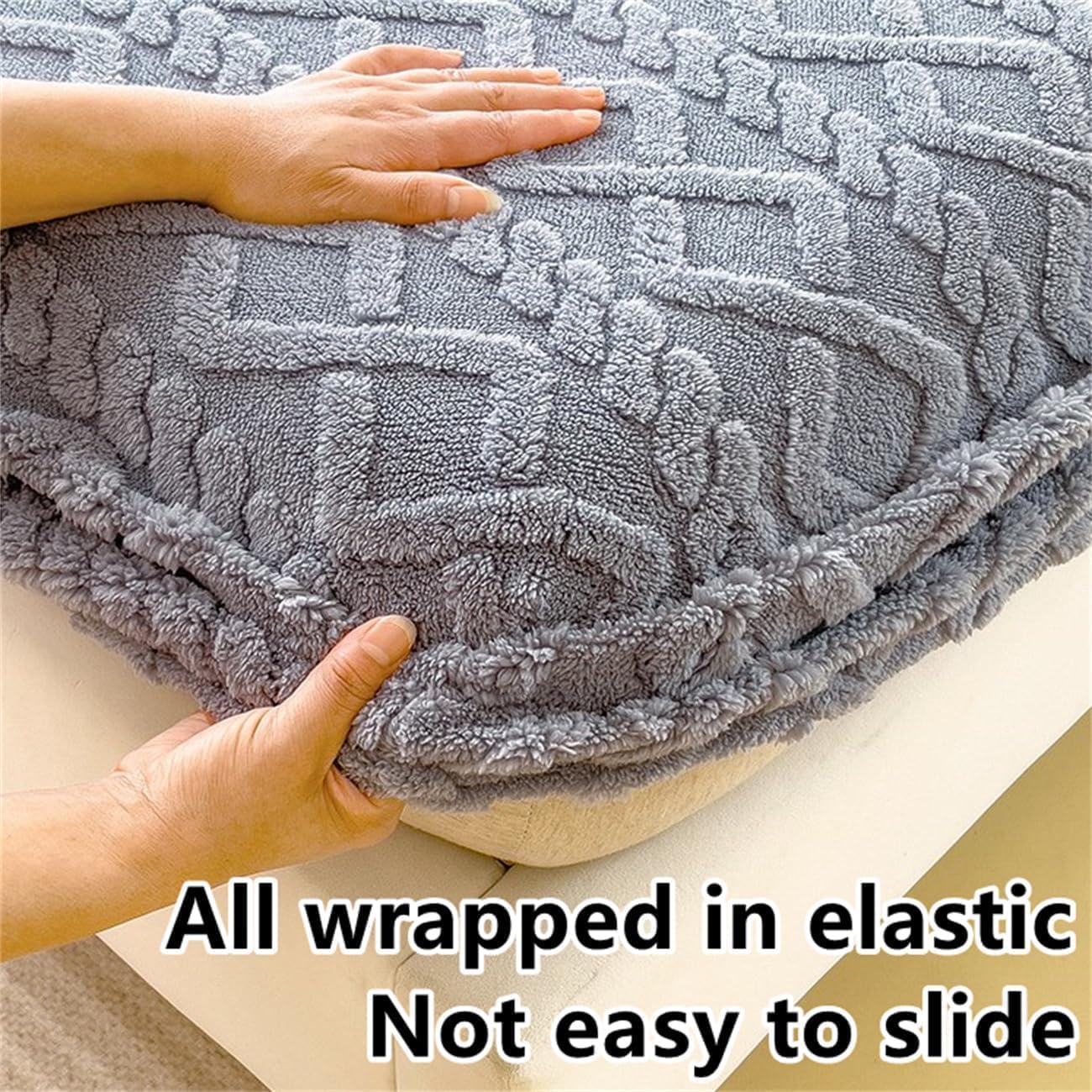 Generic Elastic Bed Sheets, Queen Size, Waterproof Breathable Mattress Protector Covers (Gray)