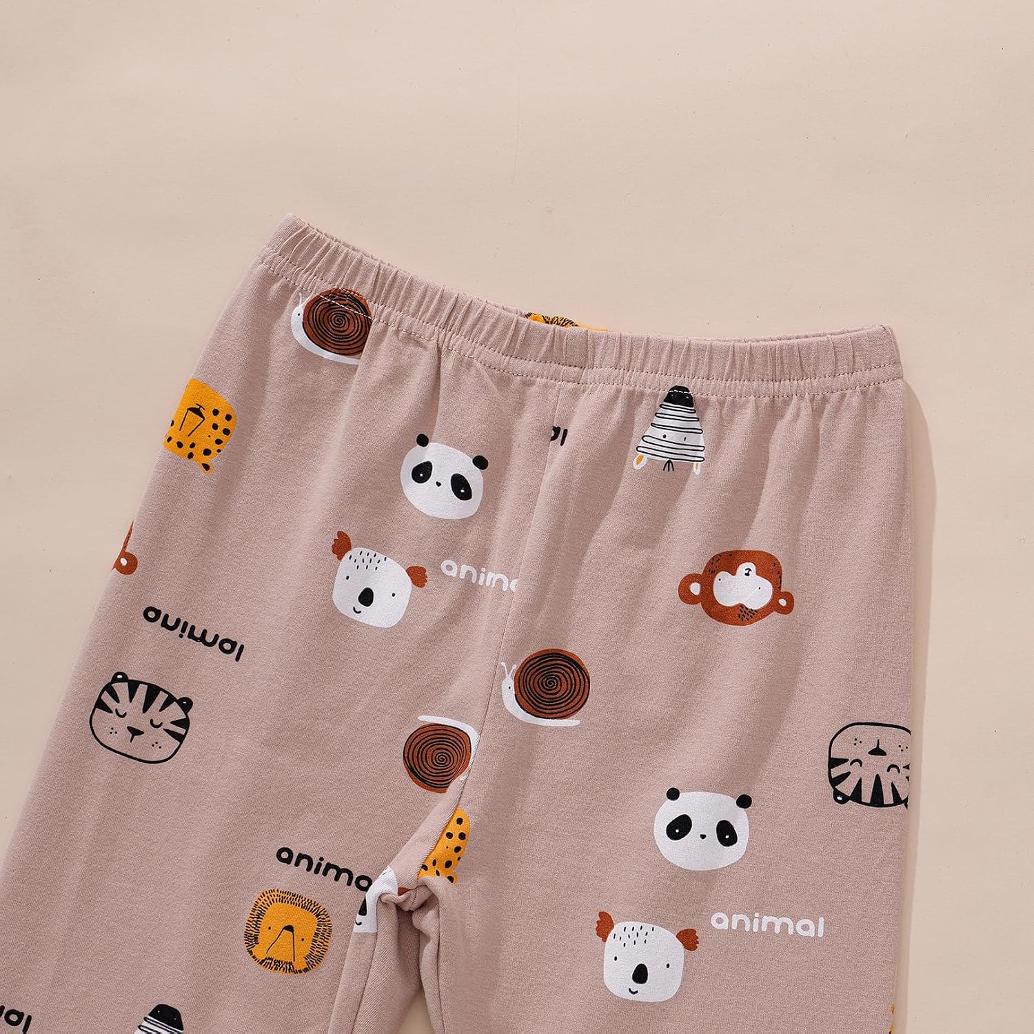 Little Boys Cotton Pajamas Sets Short Sleeve Top with Long John Snug Fit 2 Piece Sleepwear