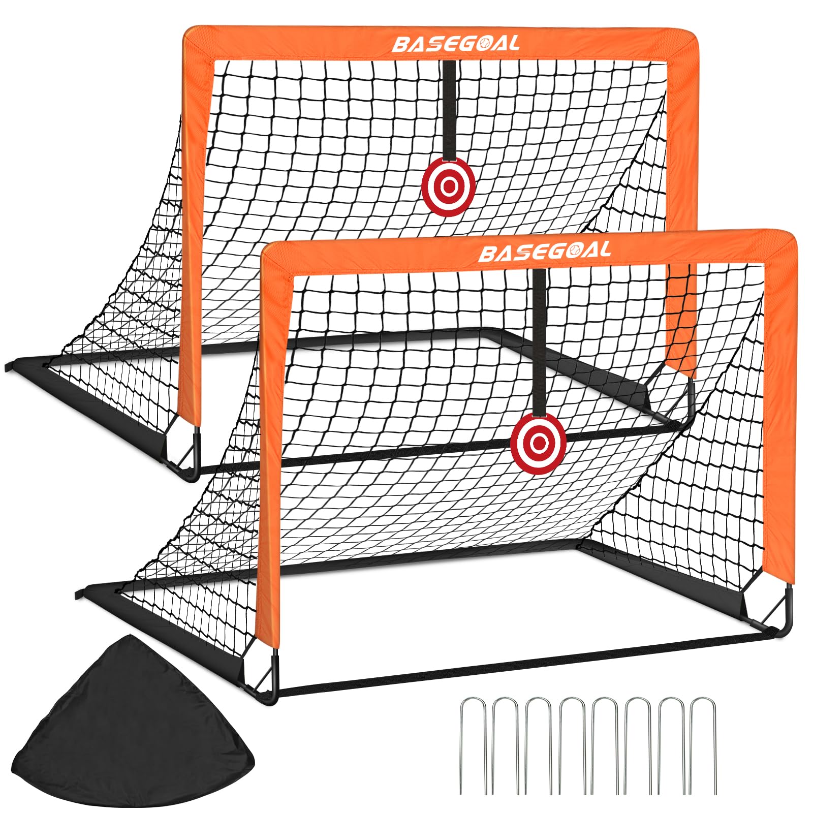 Portería de Fútbol Plegable 120x90cm para Niños con Bolsa de Transporte