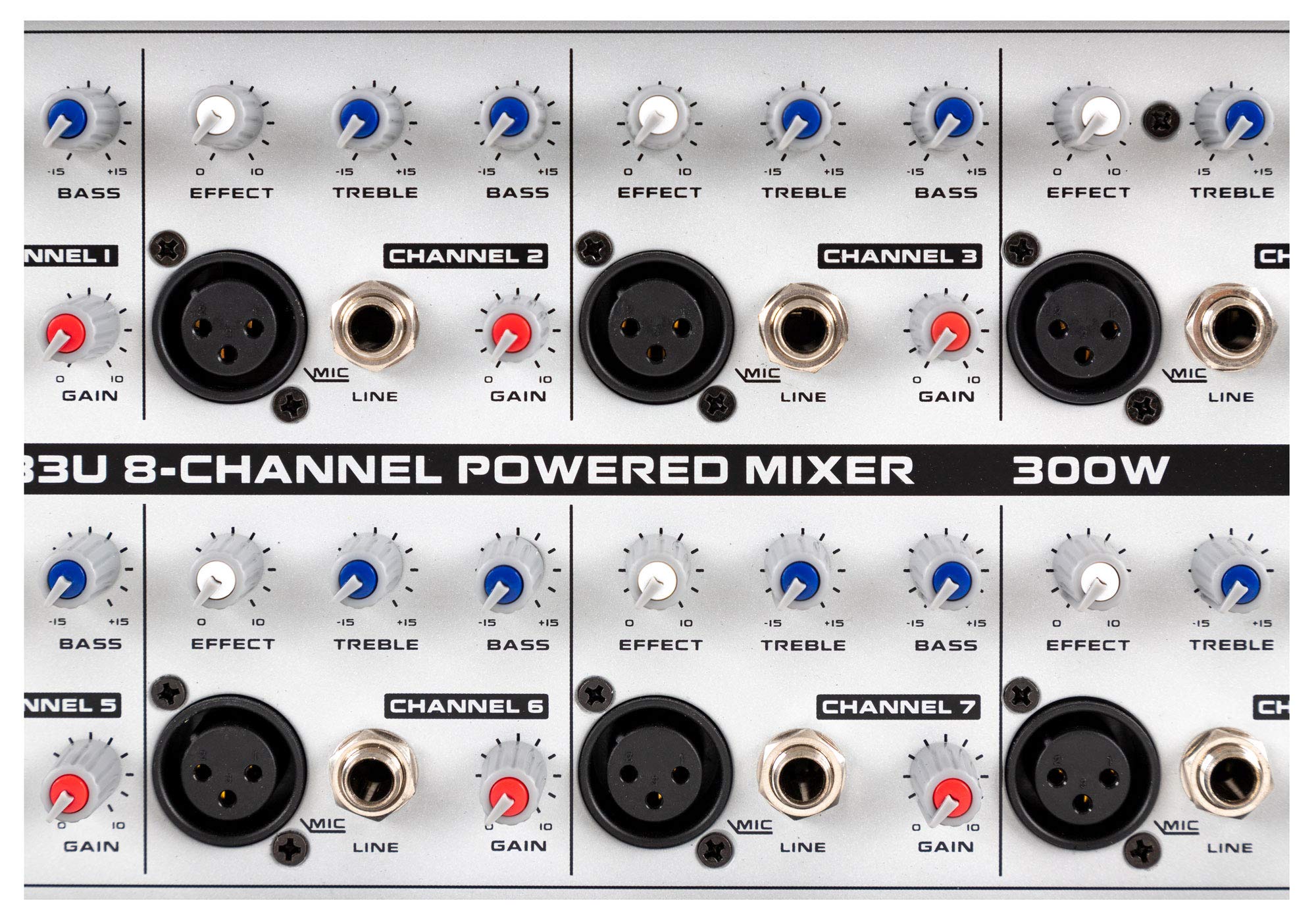 Pronomic PM83U Mixer Amplificato 8 Canali con USB/SD/Bluetooth MP3-Player (Mixer Live con Amplificatore Integrato, Effetti Digitali, 300W)