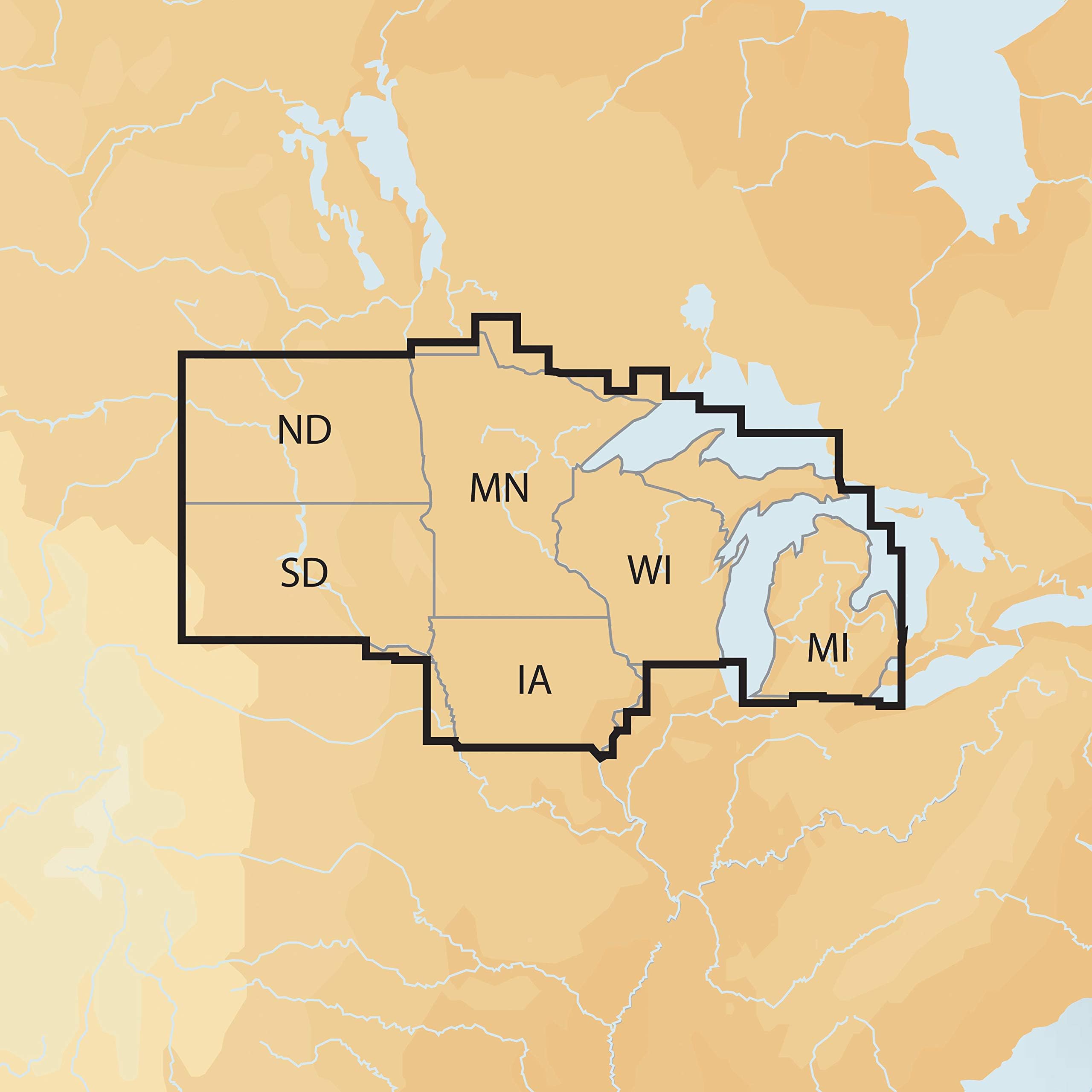 Navionics Plus Regions North Lake Charts on SD MSD