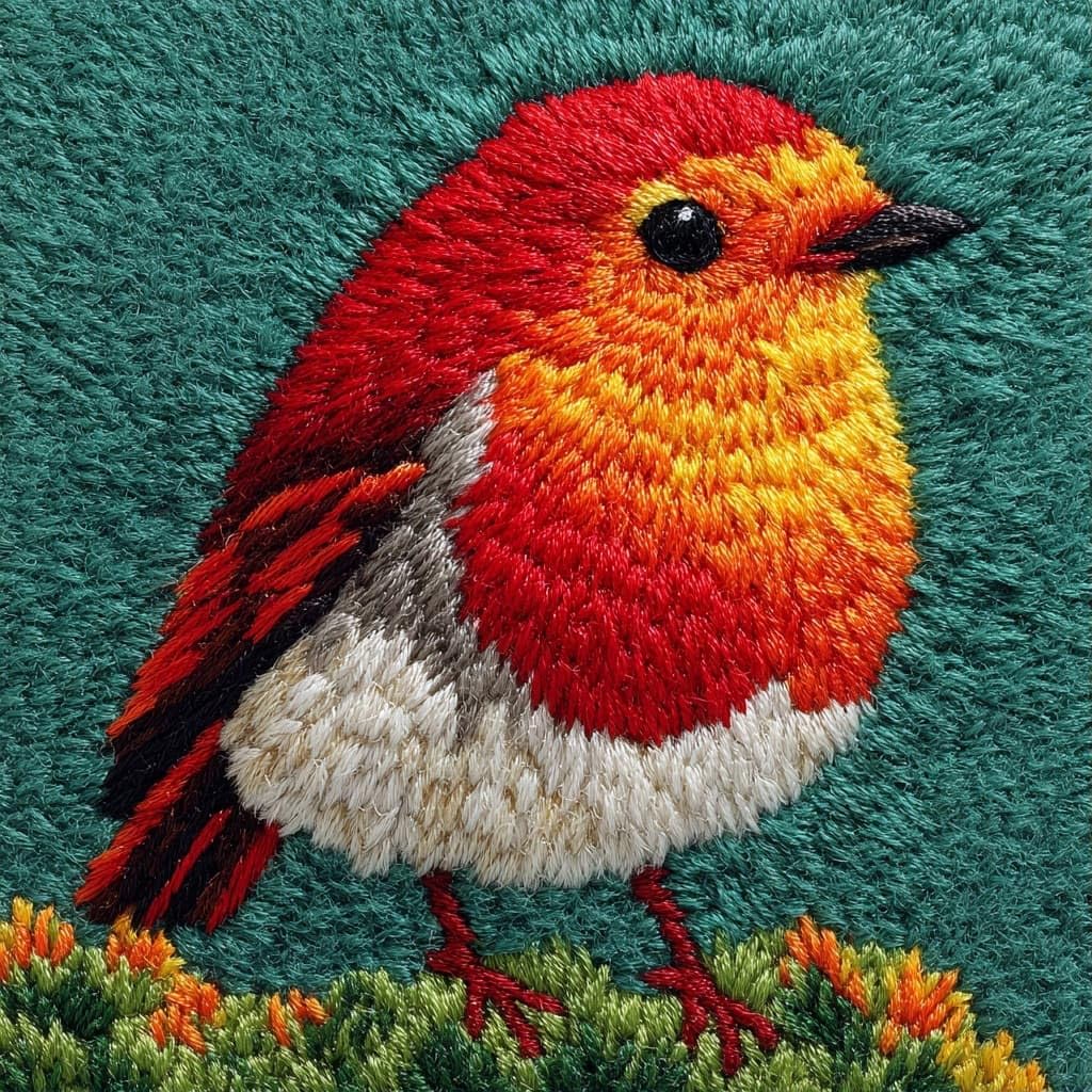 Henypt Latch Hook Cushions Kits Bird