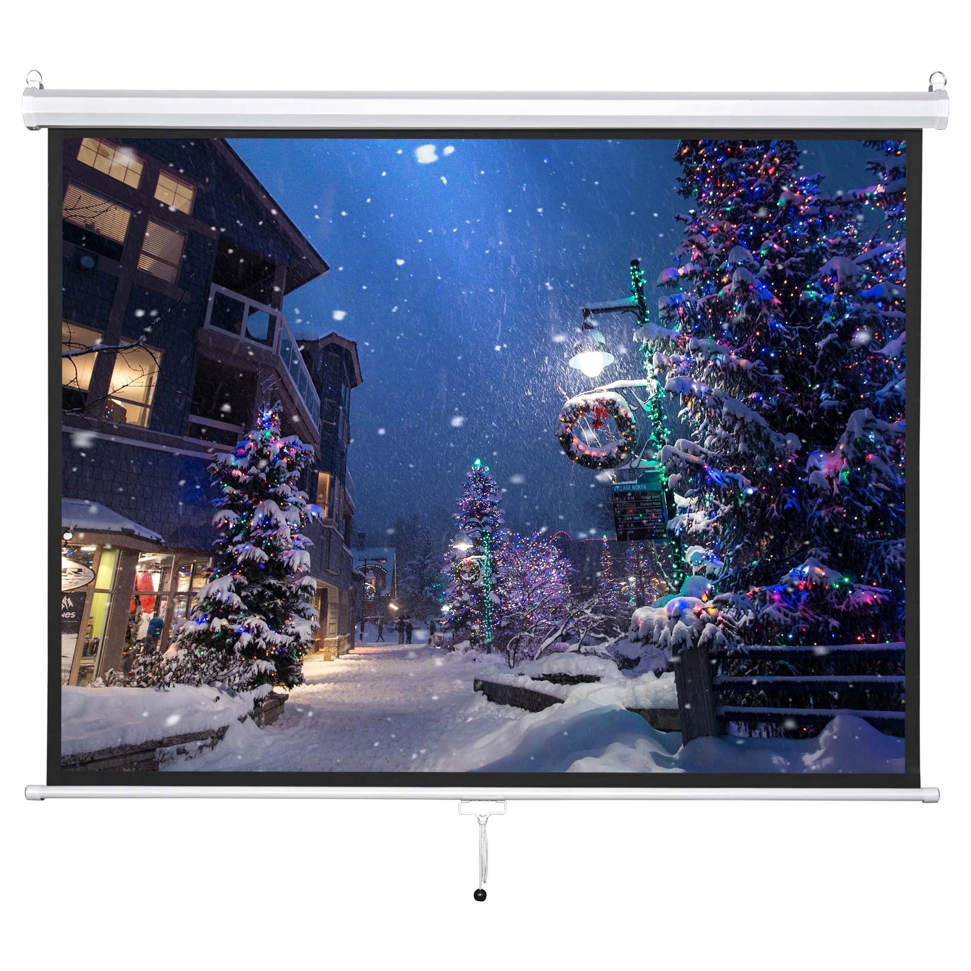 Instahibit Instahibit 72inches Diagonal 4:3 Manual Pull Down Projection Screen Matte 57" x 43" White