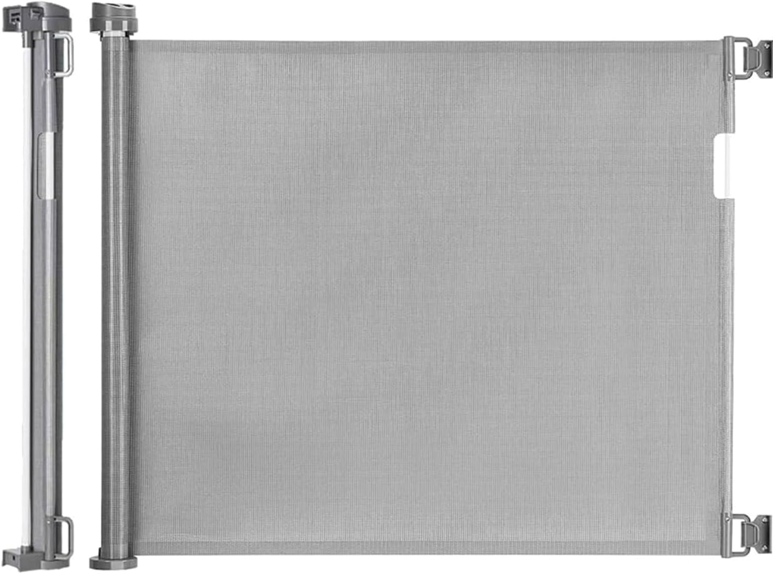 Ntl Global Grey Dual Lock Retractable Stair Gate For Babies And Pets 150Cm X 86Cm (59In X 34In) Stair Gates For Dogs With Drilling Options Stair Gates For Baby With Extra Wide For Doorways & Stairs –