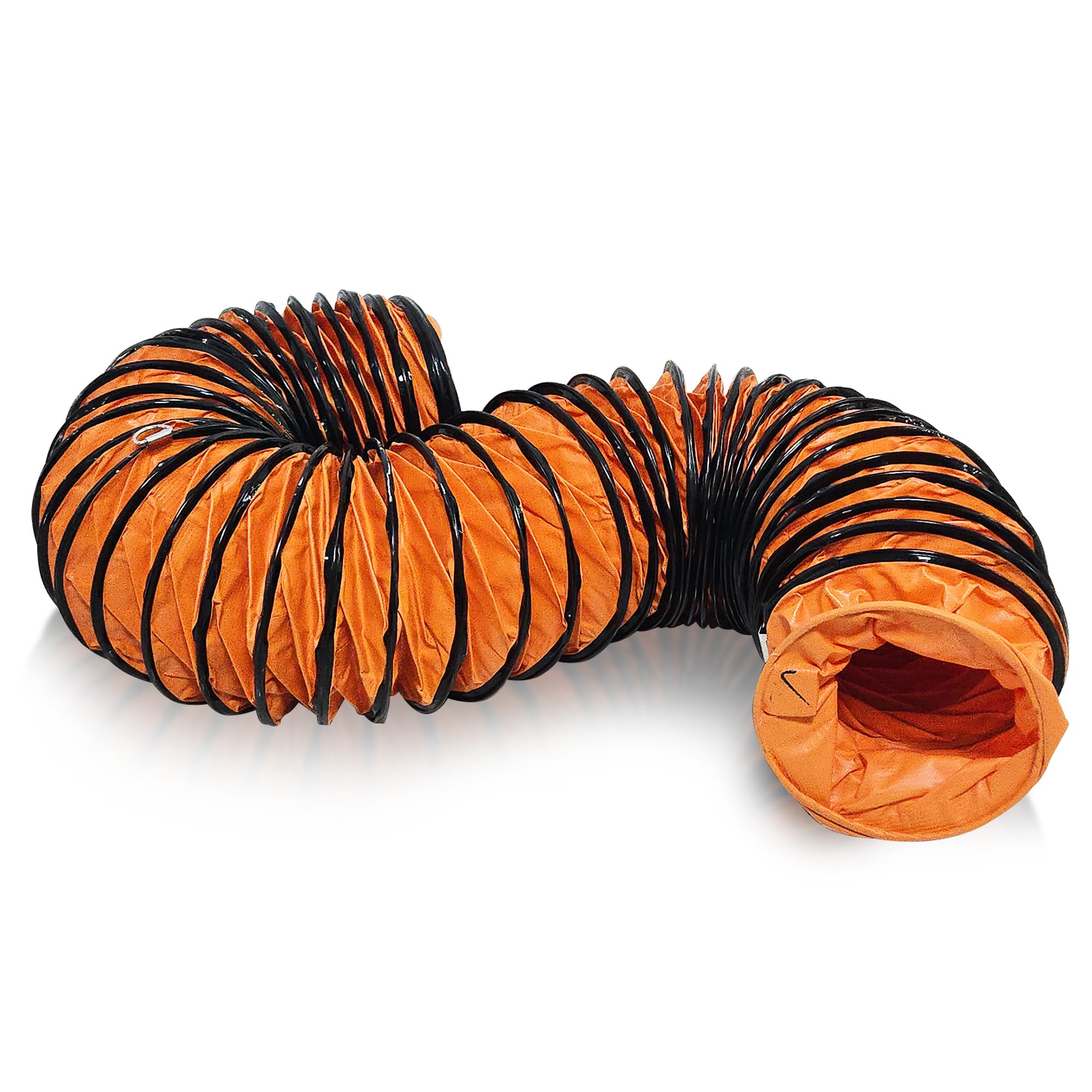 Tubo flessibile per condotto HVAC, in PVC, con anello a D e corda regolabile, 35,4 cm × 4,6 m