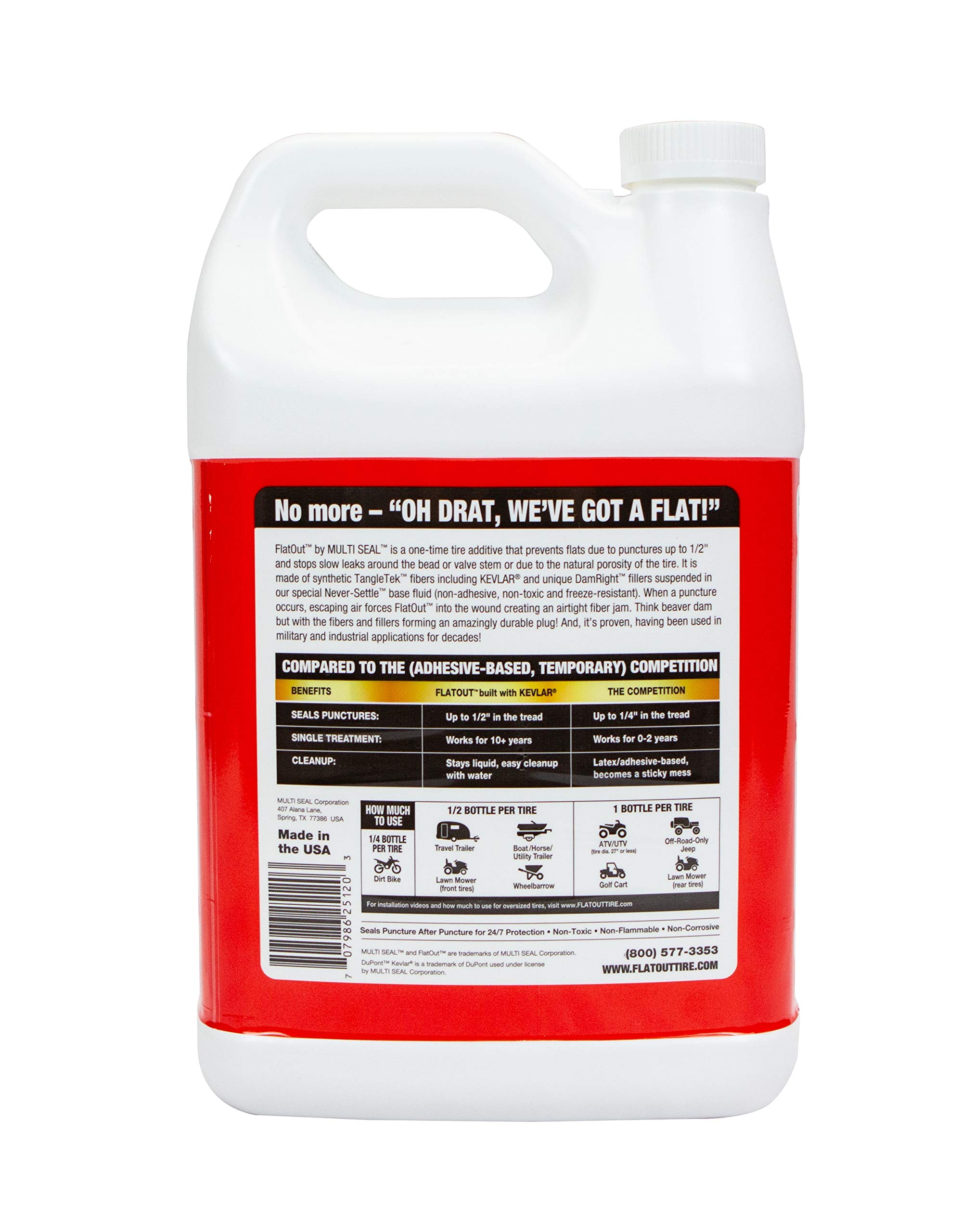 FlatOut 25130 Tire Sealant (Sportsman Formula), Great for ATVs, UTVs