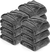 Vista 107 de Utopia Bedding - Manta de vellón de lujo, mullida, antiestática; manta de suave microfibra de 8.8 oz/yd² (300 g/m²) para sofá y cama; tamaño Negro