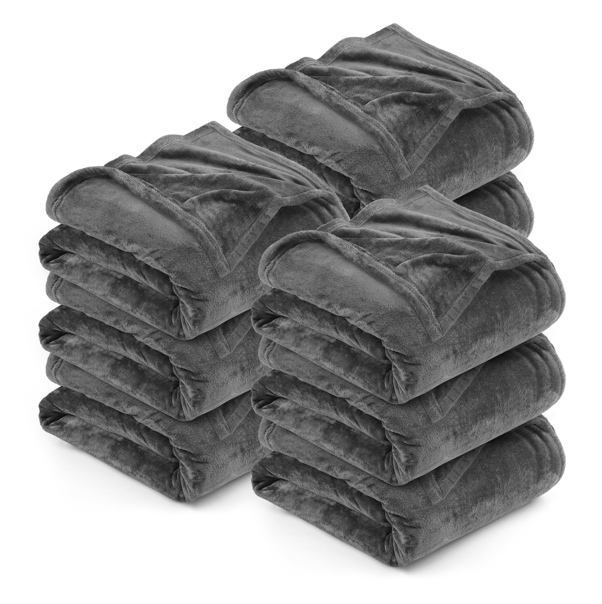 Utopia Bedding Grey Fleece Blanket [Queen - 228 x 228 cm] Soft Cosy fluffy 300 GSM Blankets for Bed, Sofa & Couches (Pack of 9) — image 1