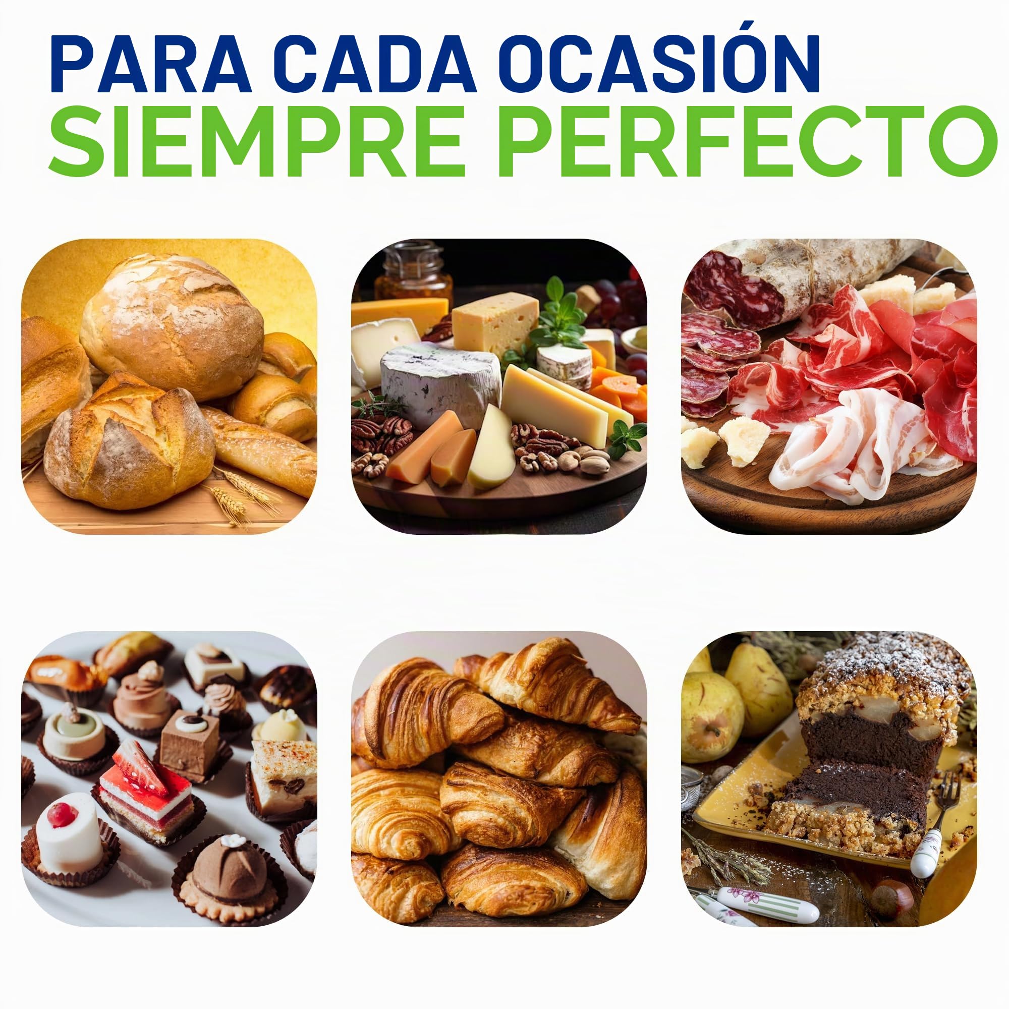 Sicignano | Vitrina expositora doble para mostrador, blanco, 46,5 x 31,5 x 40,5 cm – Expositor neutro para bar, restaurante, bufé, B&B, desayuno, almuerzo, cena, vitrina para dulces – 2 pisos