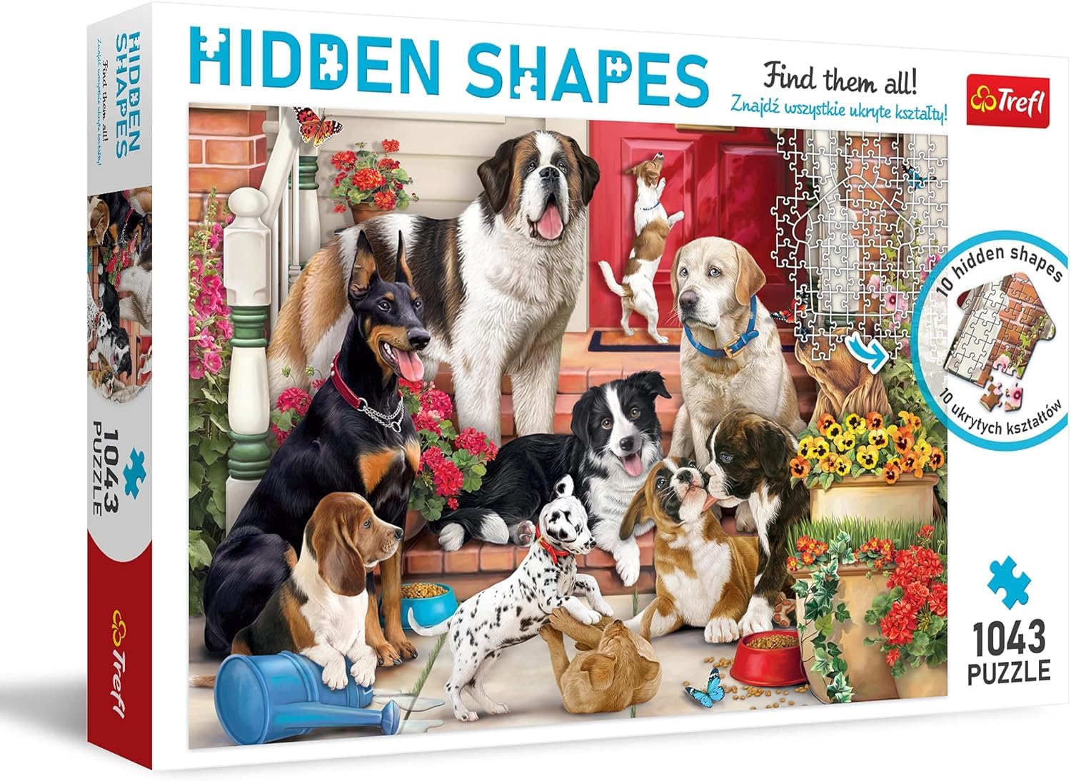 Amazon.com: Trefl Doggy Fun Puzzles Hidden Shapes, 1000 + 43