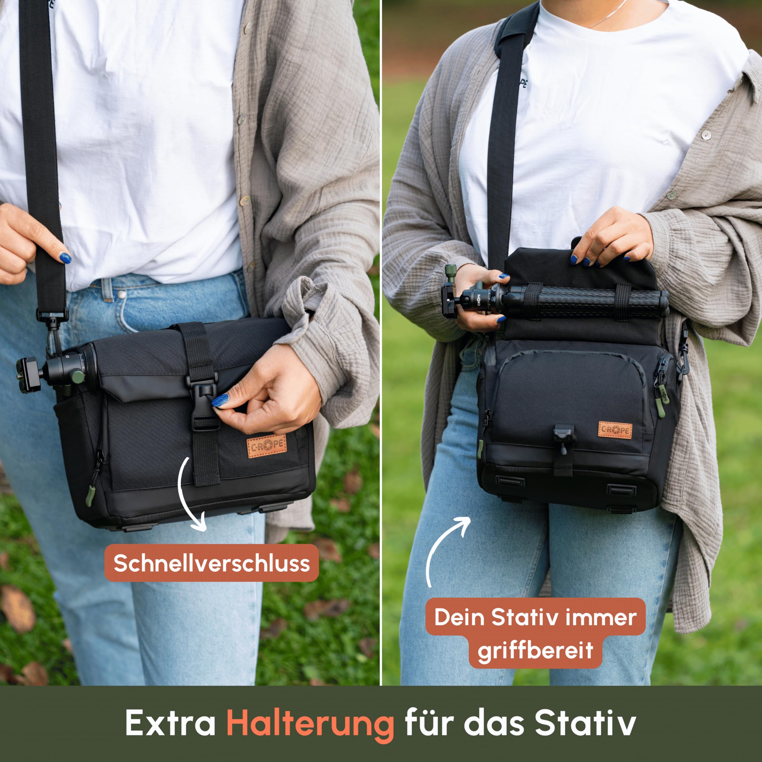 C-Rope wasserfeste Kameratasche zum Umhängen | Tasche für Kamera Ausrüstung | Für kleine Fotografie Ausrüstung statt Kamerarucksack