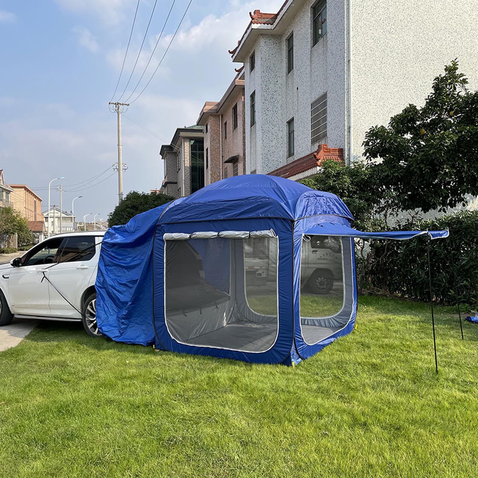 Tienda de Campaña para Coche, Tienda de Camping para SUV para 6-8 Personas, Tienda para Coche Carpa de Maletero para Acampar Viajar al Aire Libre