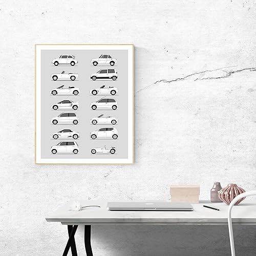 Miniatura 12 de Handmade Poster compatible with Chevy Print Wall Art Handmade Decor of the Best of Chevy Generations History Evolution 8x10" (Unframed) Satin Print