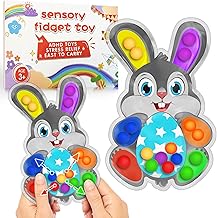 Bunny Rabbit Color Sorting Sensory Toys, Stocking Stuffer Gift Airplane Travel Activities Essential for Toddler Fine Motor Skill Toy Autism Quiet Fidget for Autistic Kids Gift Easter Basket Stuffer
