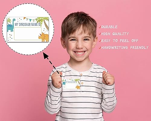 Miniatura 10 de What Your Dinosaur Name Game - Juegos de fiesta de cumpleaños de safari en la selva para niños, actividad de aula en la escuela familiar, 1 letrero