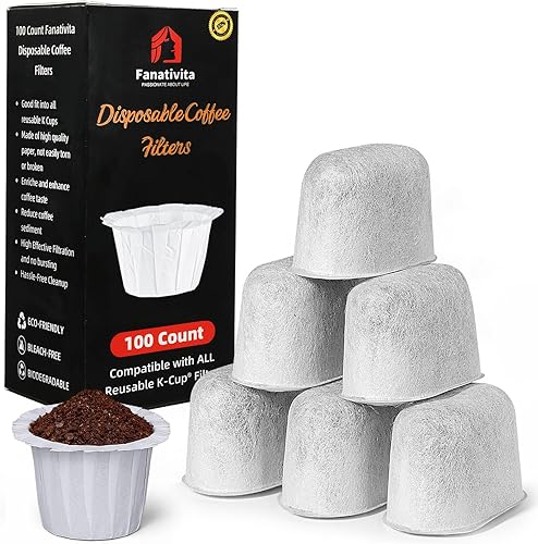 Paquete de 6 filtros de agua y 100 filtros de café desechables K Cup (producto incluido)