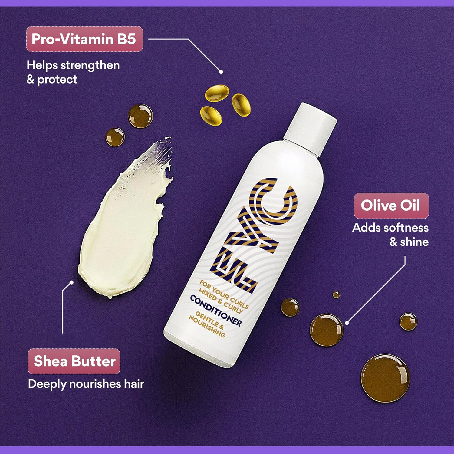 FYC For Your Curls Wash Day Bundle, Shampoo and Conditioner for Curly Hair, Cleanses Hair and Scalp, Hydrates and Boosts Shine with Shea Butter and Olive Oil, Helps Reduce Breakage, 2 x 250ml