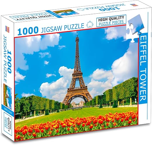 Eiffel Tower Jigsaw Puzzle for Adults and Kids – 1000 Piece Puzzle | Travel &amp; Landmark Brain Game | Challenging Gift for T...