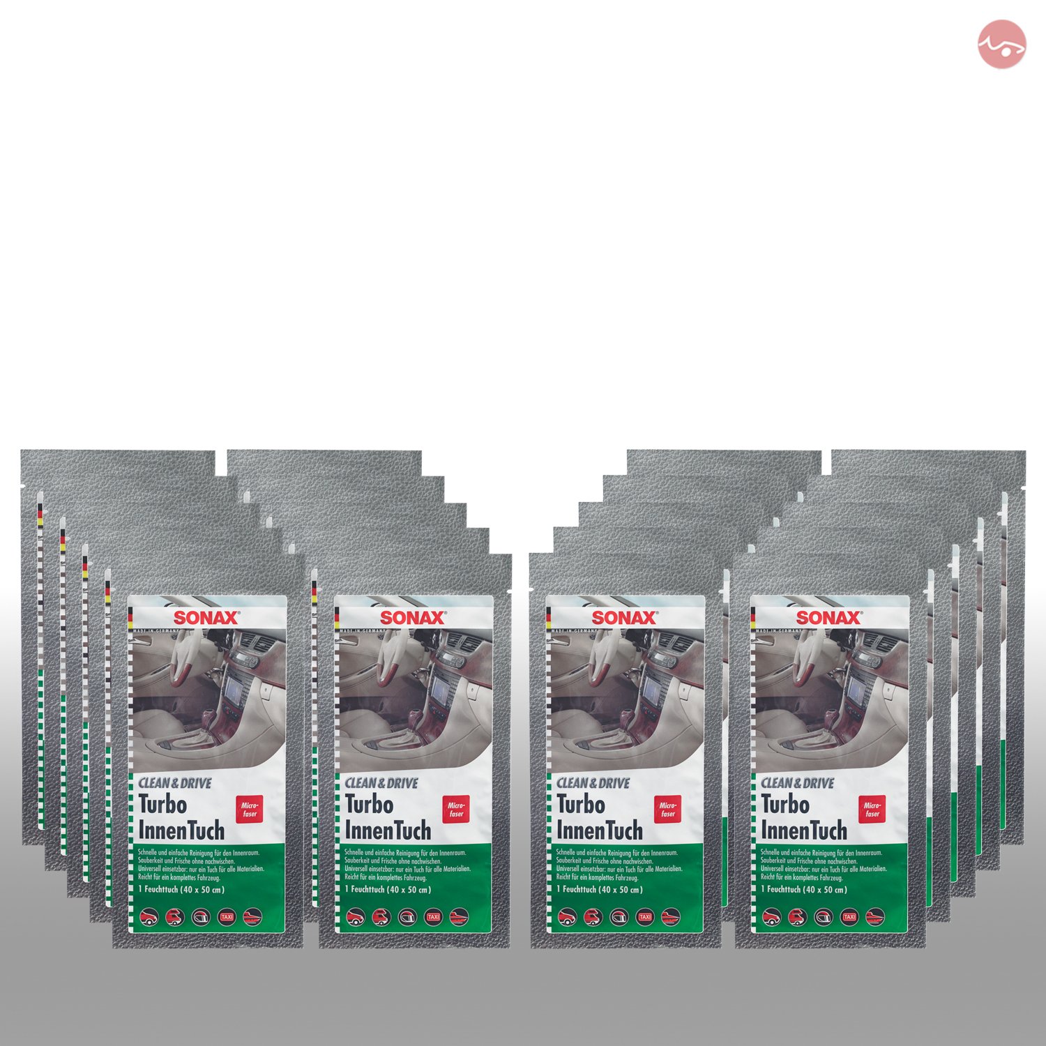 SONAX 20x 04130000 Clean&Drive TurboInnenTuch 40x50 1 Stück