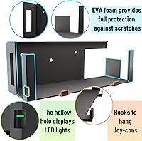 Vista 3 de Funturbo Soporte de pared para Nintendo Switch, kit de montaje en pared, soporte de montaje para interruptor compatible con Nintendo Switch OLED