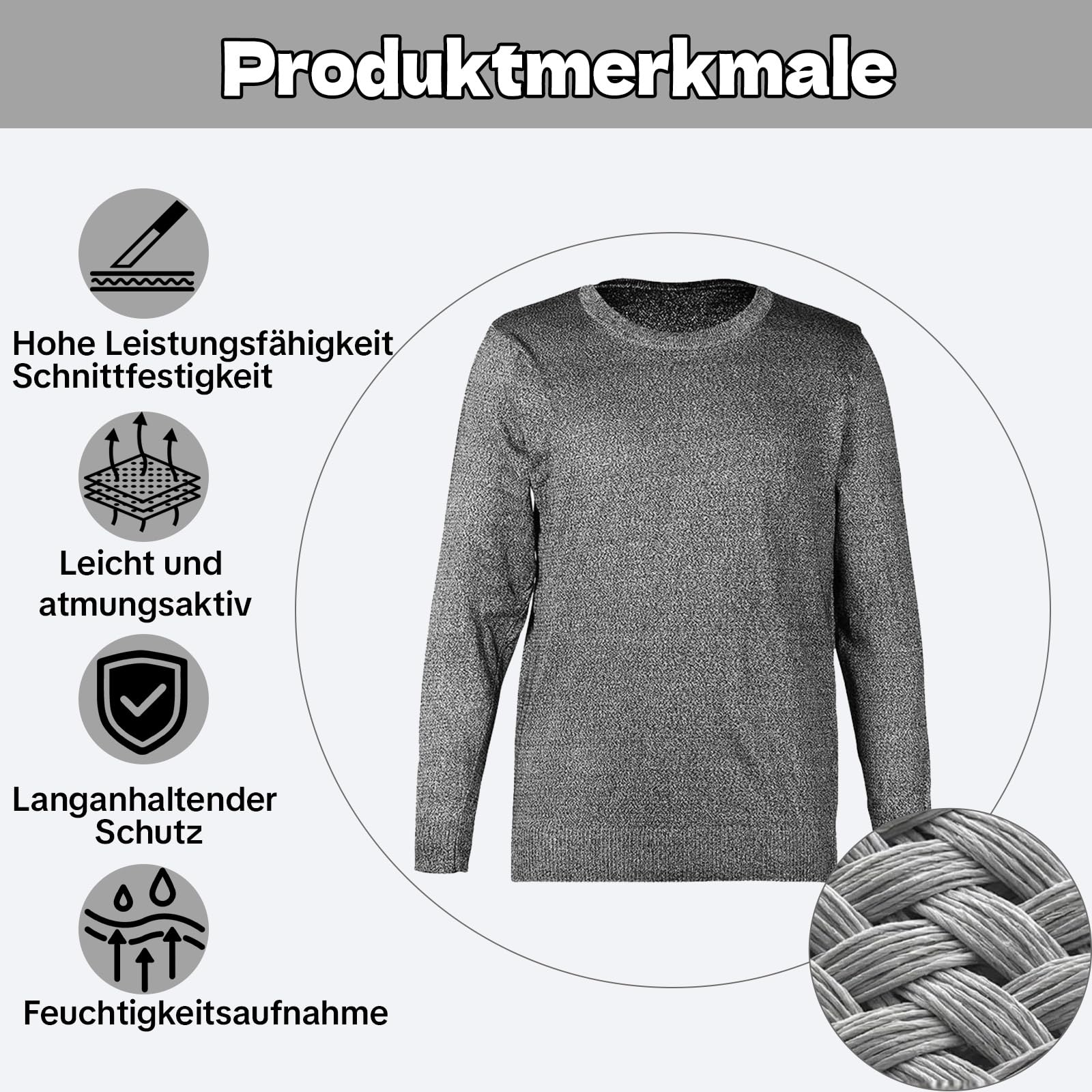 security weste herren,Schnittfeste Kleidung,Taktische Jacke–Bissfestes | 5StufenStichschutzwesten,UnisexErwachsene,reißfest,Schnitt- und Stichschutz für Polizei und Personal