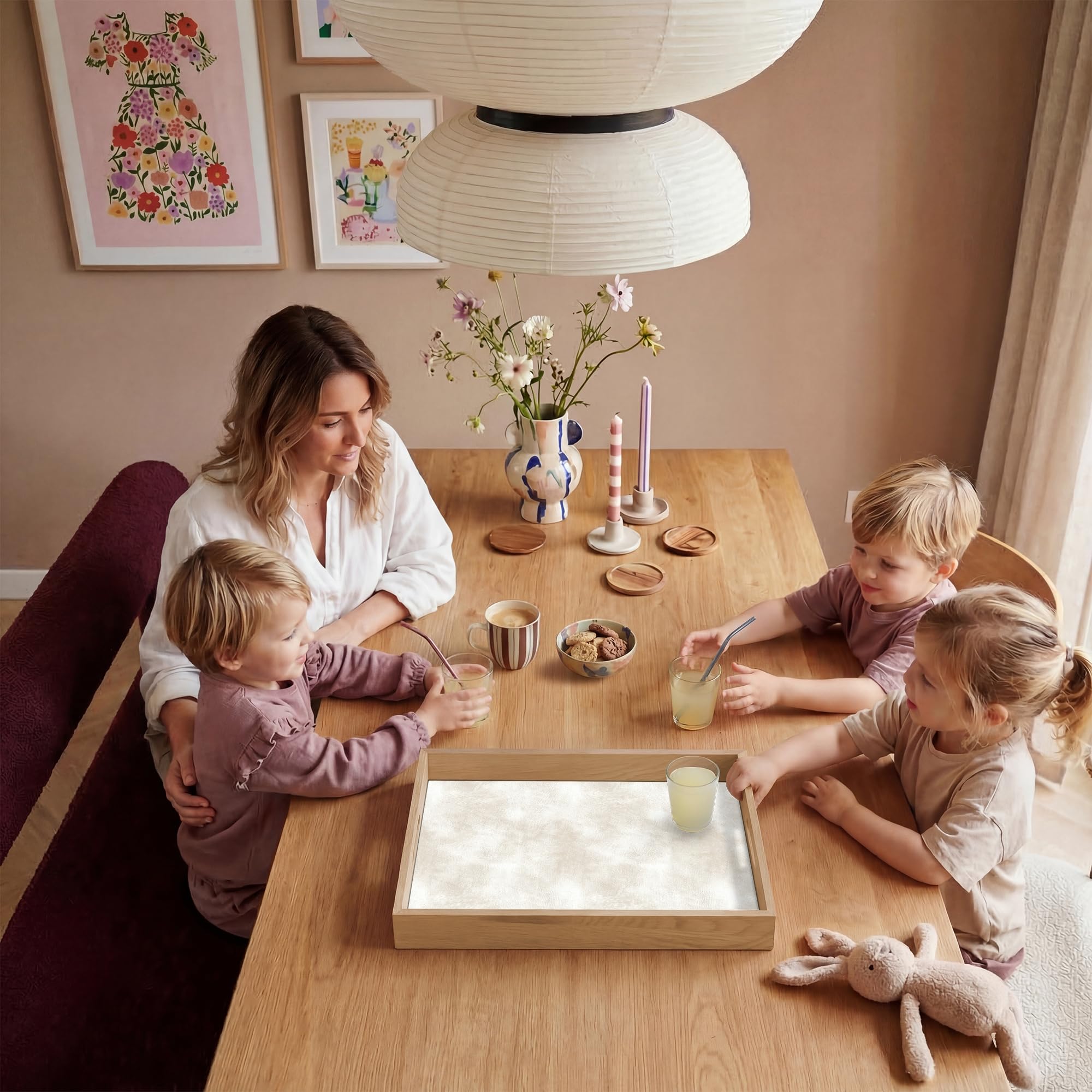 Plateau De Service Plateaux Repas Bois Decoratif Table Dejeuner