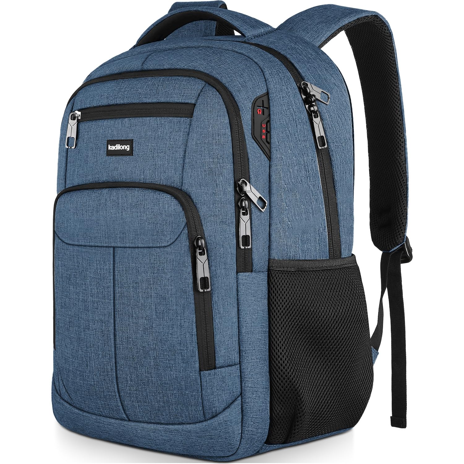kadilong 17.3 Pulgadas Gran Capacidad Mochila para Portátil Hombre,Bolsa de Escuela para Universidad,Instituto,Viajes y Uso de Oficina