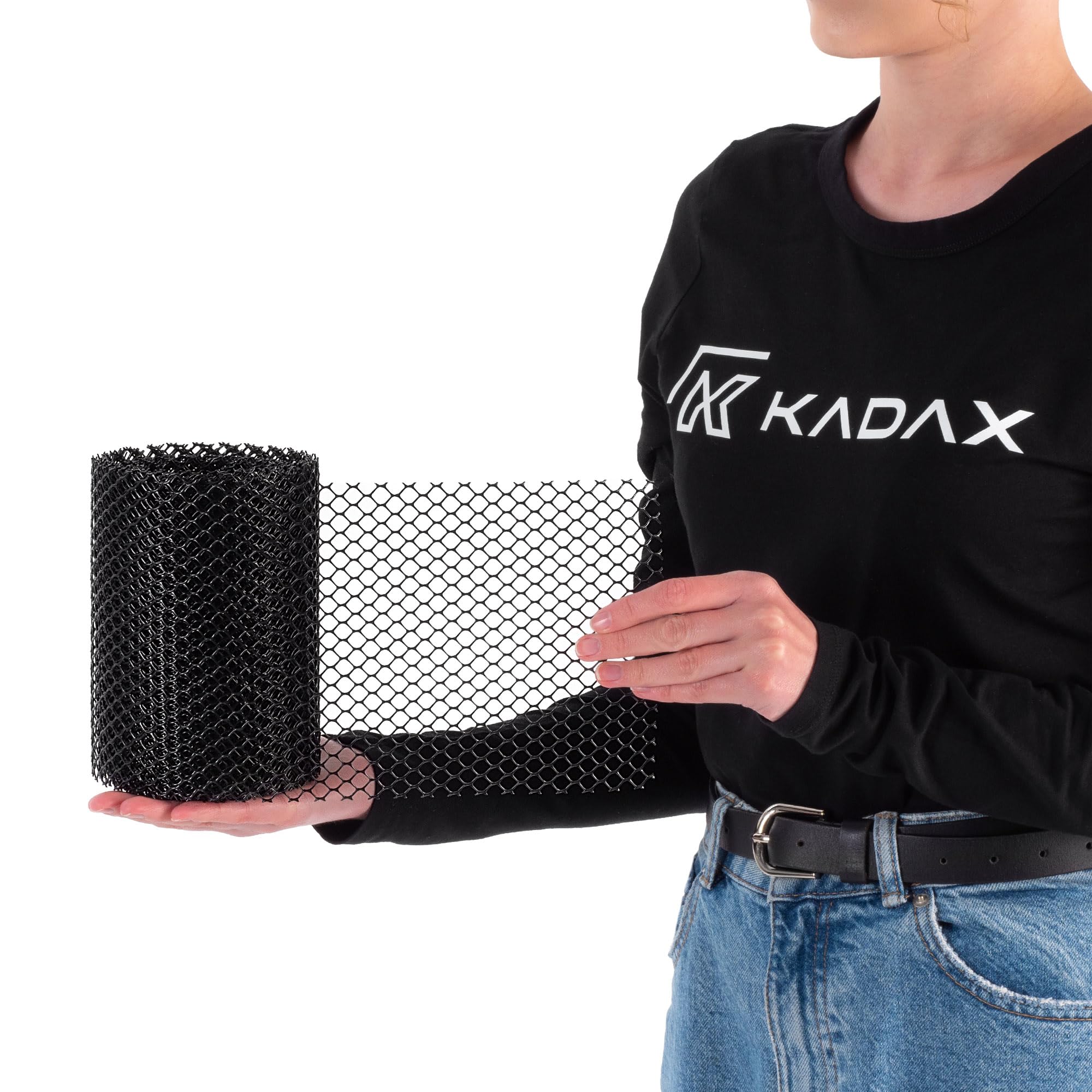 KADAX 2 x kratka ochronna do rynien dachowych, 16 cm x 6 m, ochrona przed liśćmi z tworzywa sztucznego, do rynien deszczowych, kratka ochronna z klipsami mocującymi, ochrona rynny dachowej