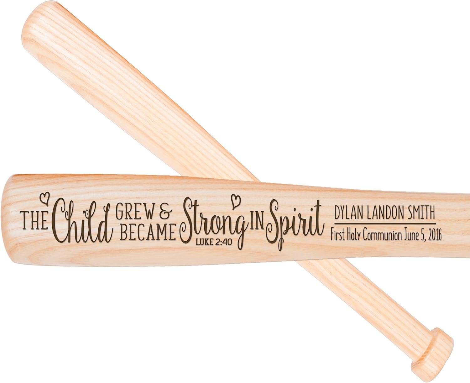 LifeSong Milestones Personalized Baptism 1st holy Communion Custom Christening Baseball bat Child of God 18" L X 1.75" (Child of God)