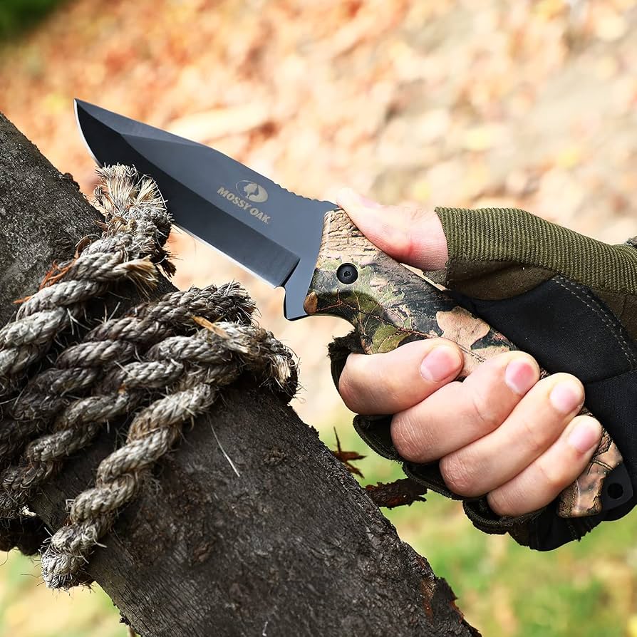 Amazon.co.jp: MOSSY OAK ナイフ シースナイフ フルタング構造