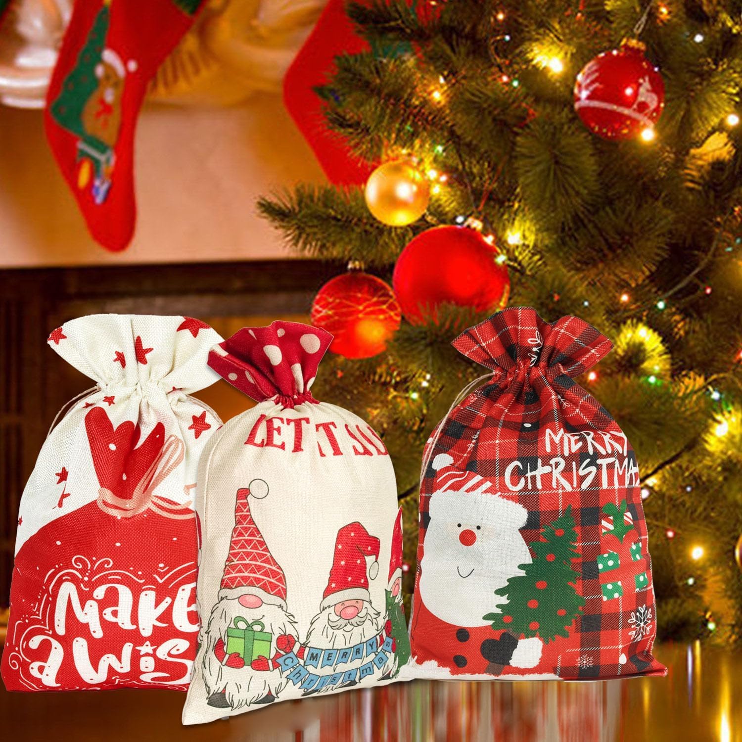 クリスマス 袋 Yoayao ラッピング 袋 大きい ギフト袋 プレゼント Amazon | クリスマス 袋 Yoayao クリスマス ラッピング 袋